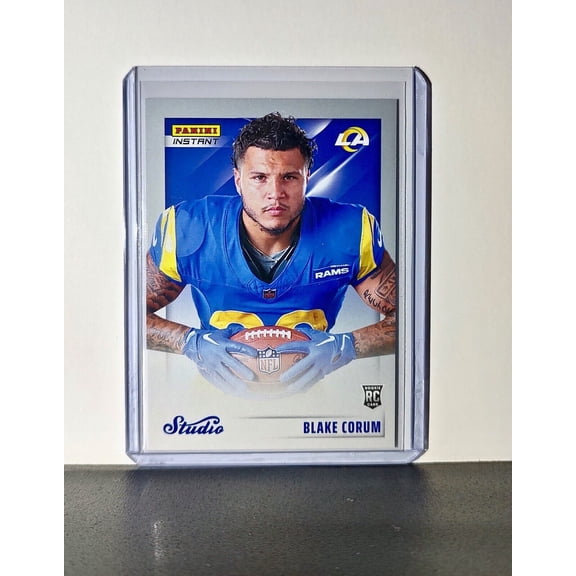 Blake Corum 2024 Panini NFL Studio Rookies #3 Card Los Angeles Rams 1/1672