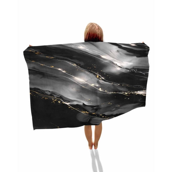 Blake Gray Marble Beach Towels Oversized Super Absorbent, Modern Abstract Art Marble Crack Lightweight Bath Towel Quick Dry Sets For Bathroom/Pool/Rv Camping/Beach Play/Gym Room/Picnic 23"x47"