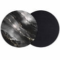 thumbnail image 1 of Blake Gray Marble Coasters Set of 2, Modern Abstract Art Marble Crack Absorbent Coasters for Drinks, Coaster for Bar Office Dining Coffee Table Accessories Decor, Non Slip Round Desk Coaster, 1 of 9