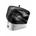 thumbnail image 1 of Blake Gray Marble Toaster Cover 2 Slice, Small Kitchen Appliance Covers, Modern Abstract Art Marble Crack Toaster Oven Cover with Loop, Bread Machine Cover Polyester Dust Cover Protection, 1 of 4