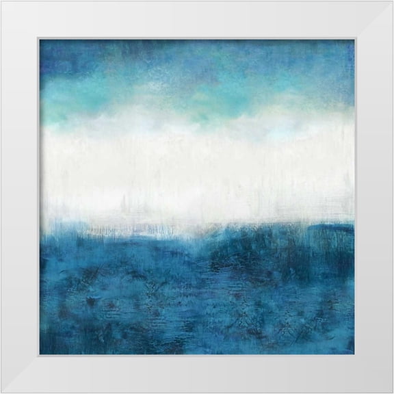 Blake, Jaden 12x12 White Modern Wood Framed Museum Art Print Titled - Aqua Dawn
