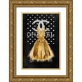 thumbnail image 1 of Blake, Madeline 11x14 Gold Ornate Wood Framed with Double Matting Museum Art Print Titled - Fashion Dress Gold, 1 of 4