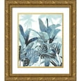 thumbnail image 1 of Blake, Madeline 12x14 Gold Ornate Wood Framed with Double Matting Museum Art Print Titled - Palm Forest Blue II, 1 of 4