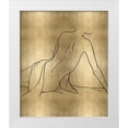 thumbnail image 1 of Blake, Madeline 12x14 White Modern Wood Framed Museum Art Print Titled - Female Figure Gold IV, 1 of 4