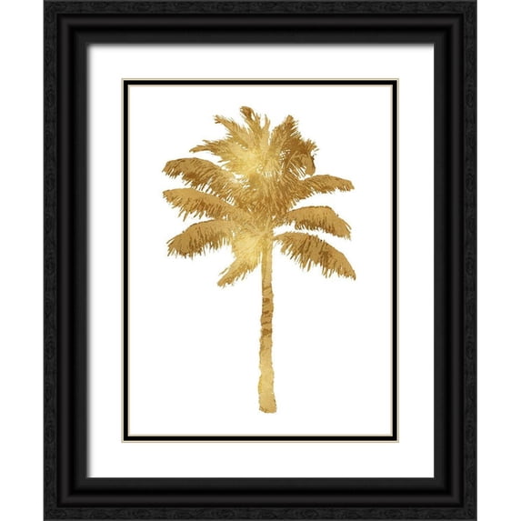 Blake, Madeline 15x18 Black Ornate Wood Framed with Double Matting Museum Art Print Titled - Palm Gold I