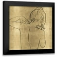thumbnail image 1 of Blake, Madeline 20x20 Black Modern Framed Museum Art Print Titled - Female Figure Gold II, 1 of 5