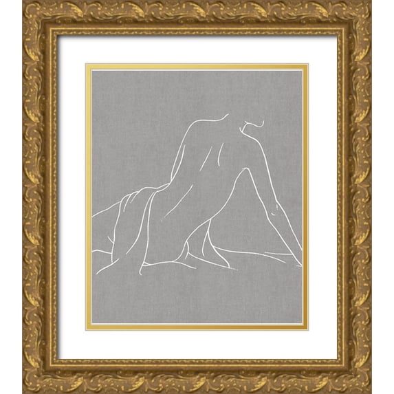 Blake, Madeline 20x23 Gold Ornate Wood Framed with Double Matting Museum Art Print Titled - Female Figure Gray IV