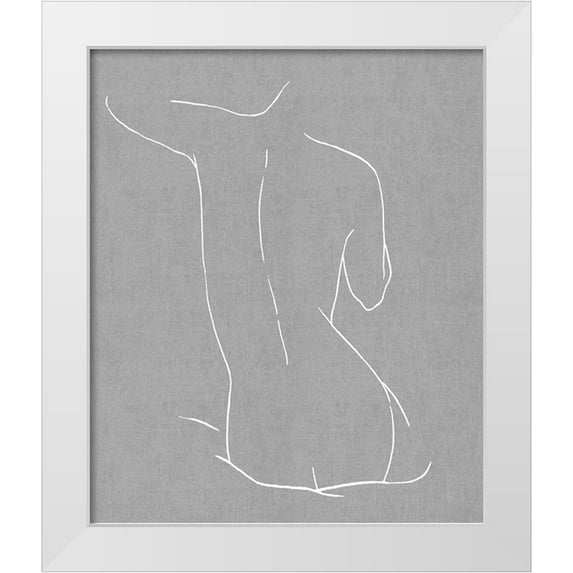 Blake, Madeline 20x23 White Modern Wood Framed Museum Art Print Titled - Female Figure Gray V