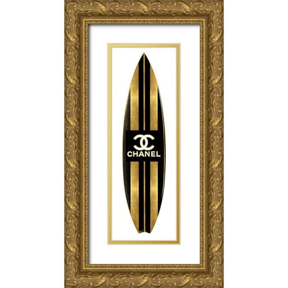 Blake, Madeline 7x14 Gold Ornate Wood Framed with Double Matting Museum Art Print Titled - Fashion Surfboard I