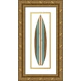 thumbnail image 1 of Blake, Madeline 7x14 Gold Ornate Wood Framed with Double Matting Museum Art Print Titled - Surfboard II, 1 of 4