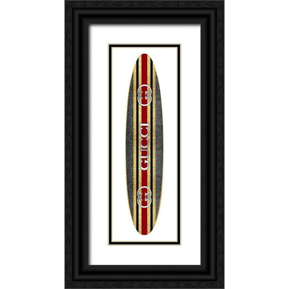 Blake, Madeline 9x18 Black Ornate Wood Framed with Double Matting Museum Art Print Titled - Fashion Surfboard Italy VI