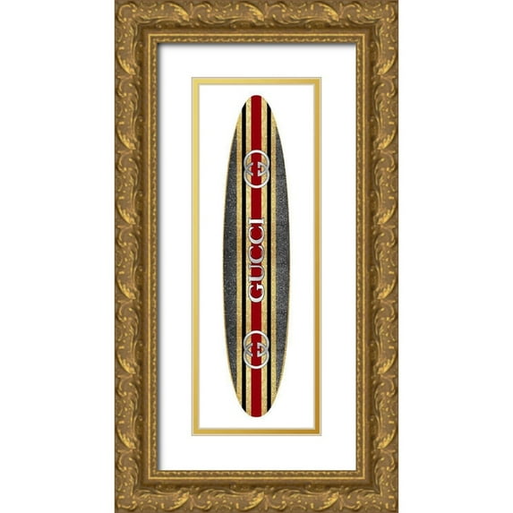 Blake, Madeline 9x18 Gold Ornate Wood Framed with Double Matting Museum Art Print Titled - Fashion Surfboard Italy VI
