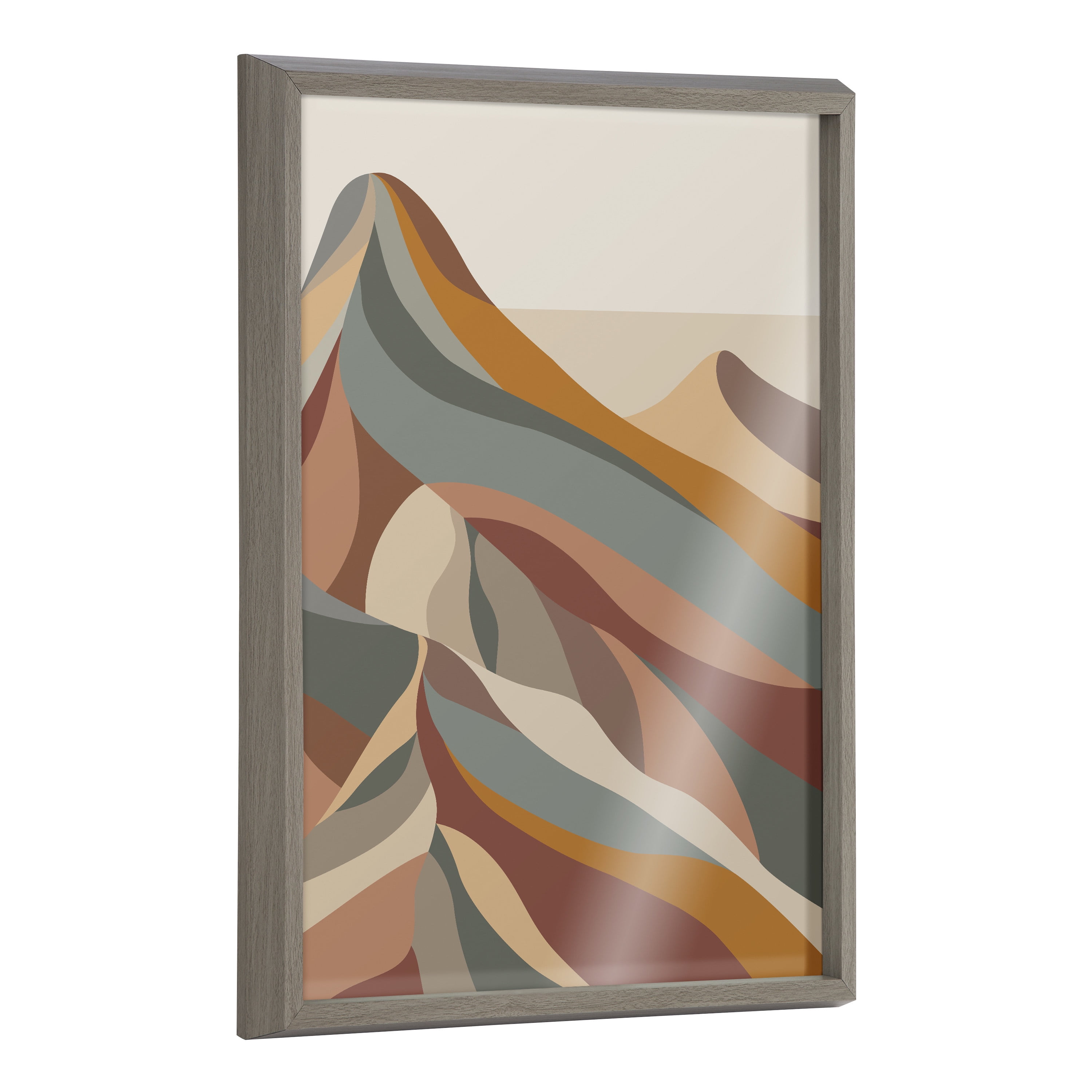 Blake Mid-Century Modern Mountains 1b 18 in x 24 in Framed Painting Art Prints, by Kate and Laurel