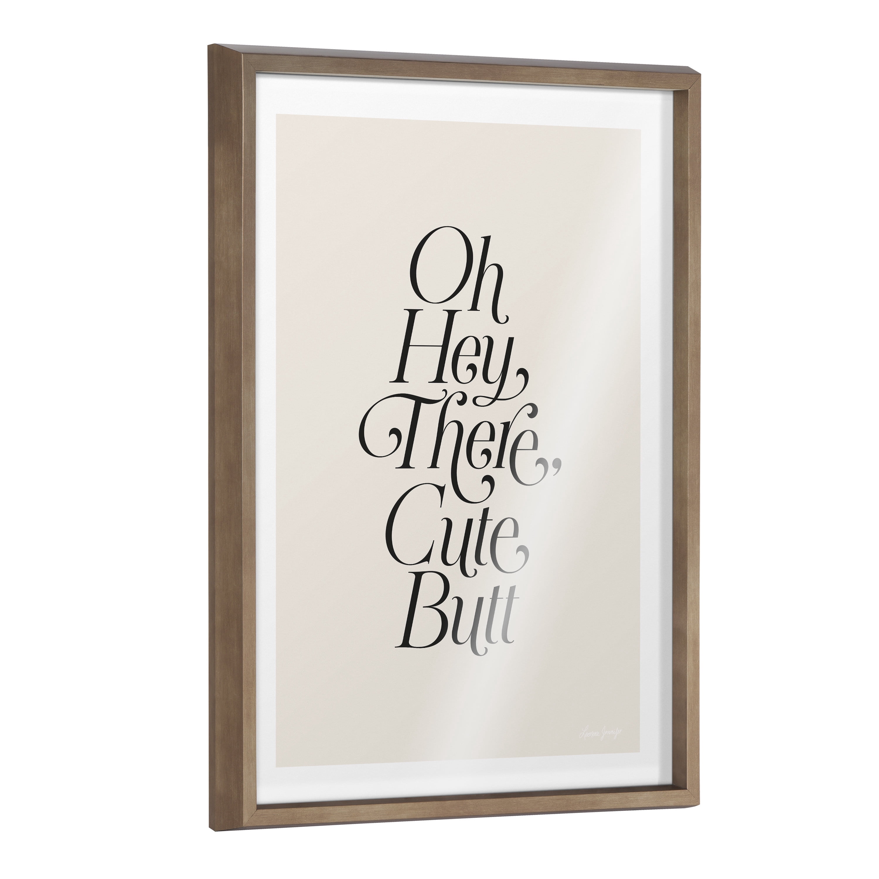 Blake Nice Butt 18 in x 24 in Framed Drawing Art Prints, by Kate and Laurel