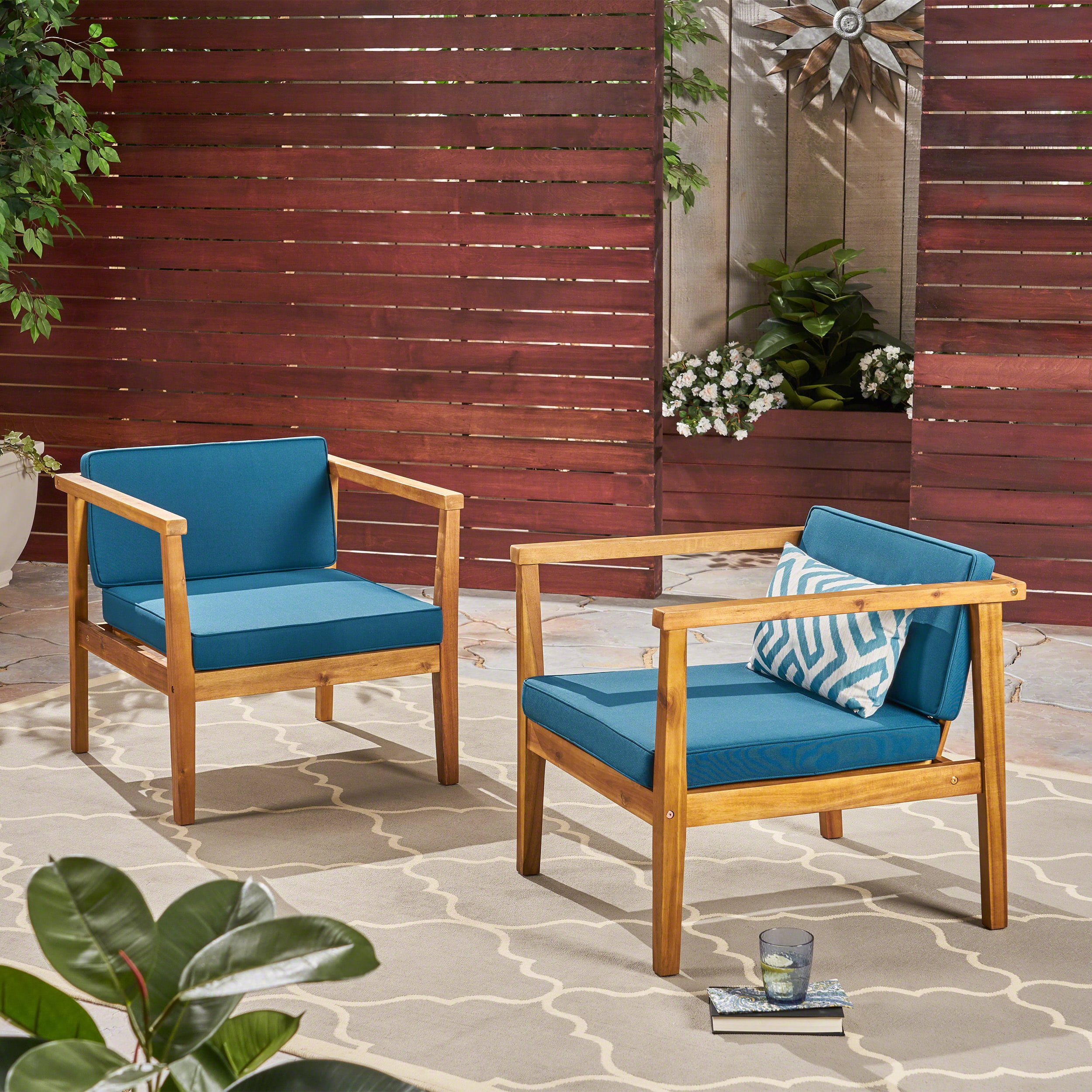 Teak outdoor chairs with cushions new arrivals