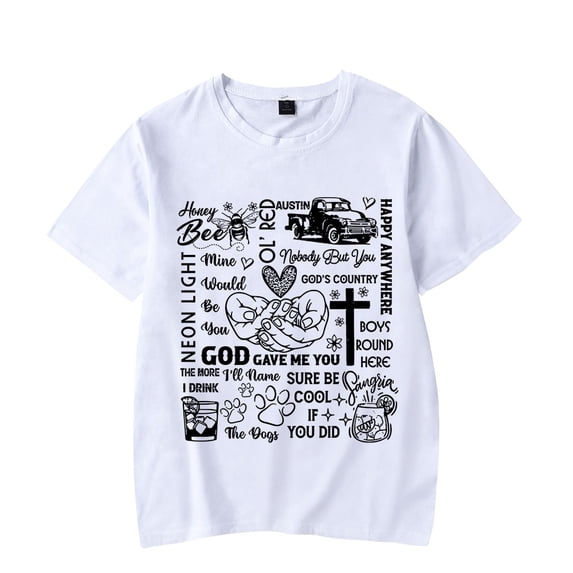 Blake Shelton Stylish Crewneck Short Sleeve Fashionable T - Shirt