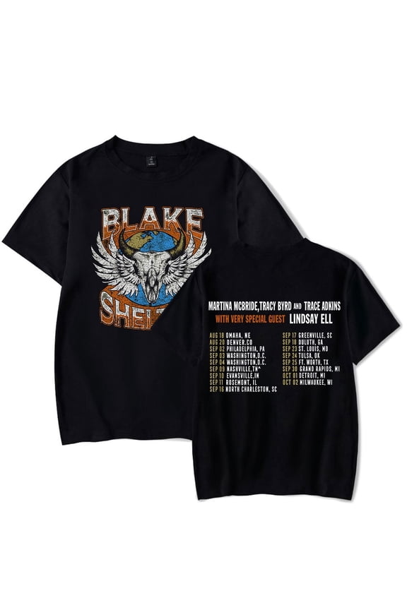 Blake Shelton women's and men's retro casual fashion short sleeved T-shirt tops