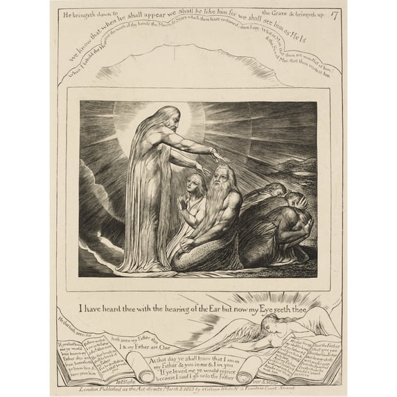 Blake The Vision Of God 1825 Painting Extra Large XL Wall Art Poster Print