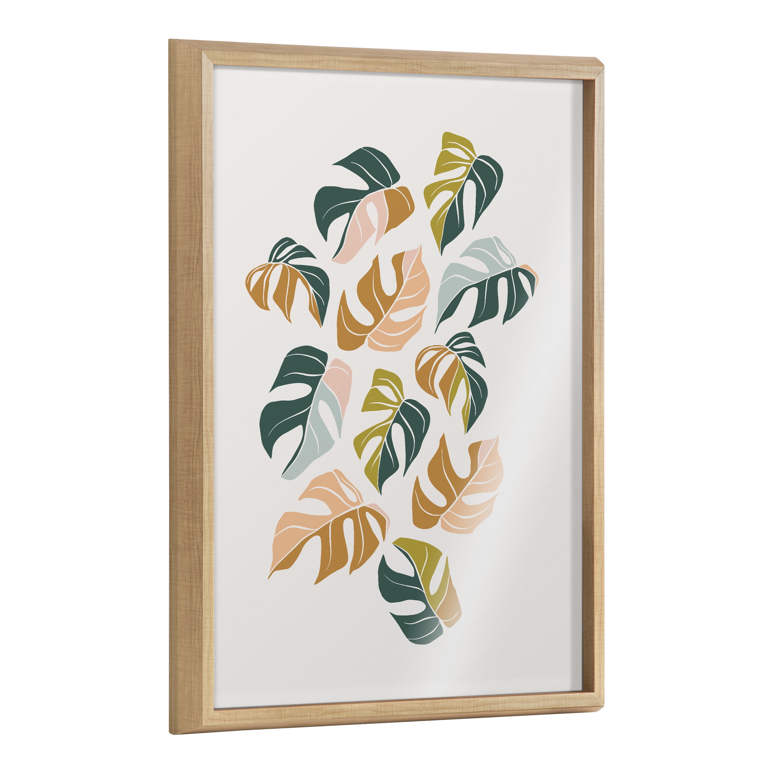 Blake Tropical Leaves 02 18 in x 24 in Framed Painting Art Prints, by Kate and Laurel