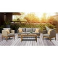 thumbnail image 1 of Blake Wicker Patio Conversation Deep Seating Set with Gray Cushions - 4 Piece, 1 of 1