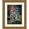 thumbnail image 1 of Blake, William 15x18 Gold Ornate Wood Framed with Double Matting Museum Art Print Titled - Two figures illustration from Milton, 1 of 4