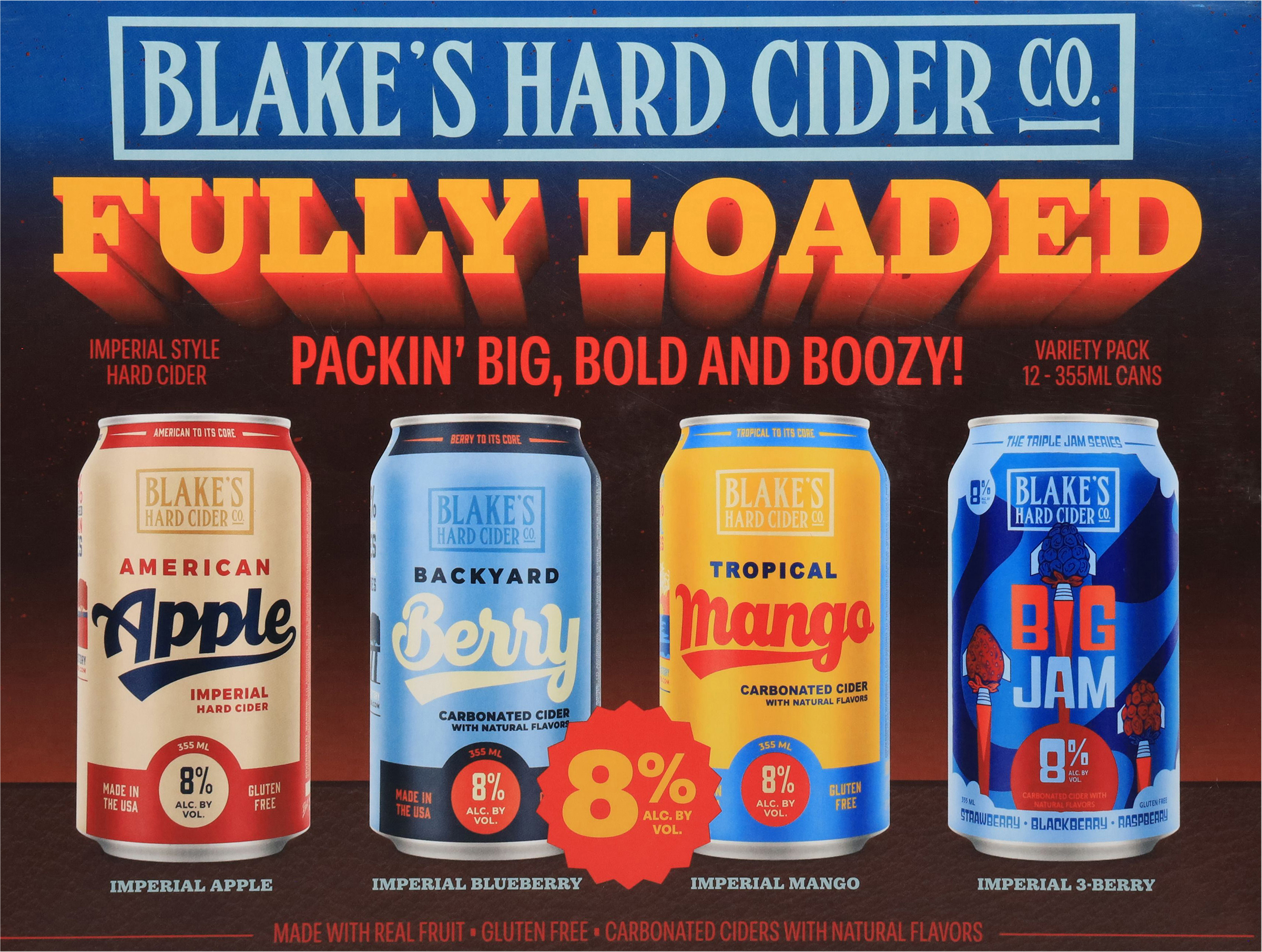 Blake's Hard Cider Co. Imperial Style Assorted Hard Cider Variety Pack 12 - 12 fl oz Cans