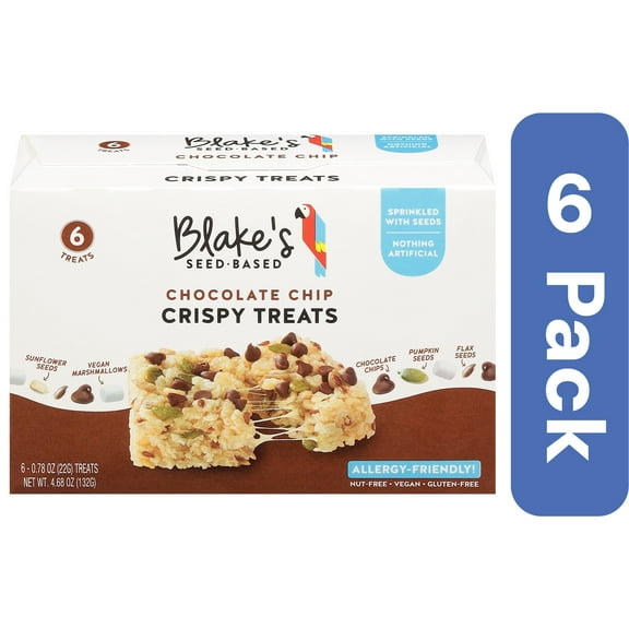 Blake's Seed Based Bar Chocolate Chip Rice Crispy 4.68 oz (Pack Of 6)