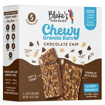 Blake’s Seed Based Chewy Granola Bars — Chocolate Chip 5ct Box, Top 9 Allergen Free