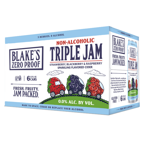 Blake's Hard Cider Zero Proof Non-Alcoholic Triple Jam Cider 6-pk