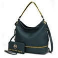 thumbnail image 1 of Blake two-tone whip stitches Vegan Leather Womens Shoulder bag with Wallet by Mia K- 2 pieces, 1 of 13