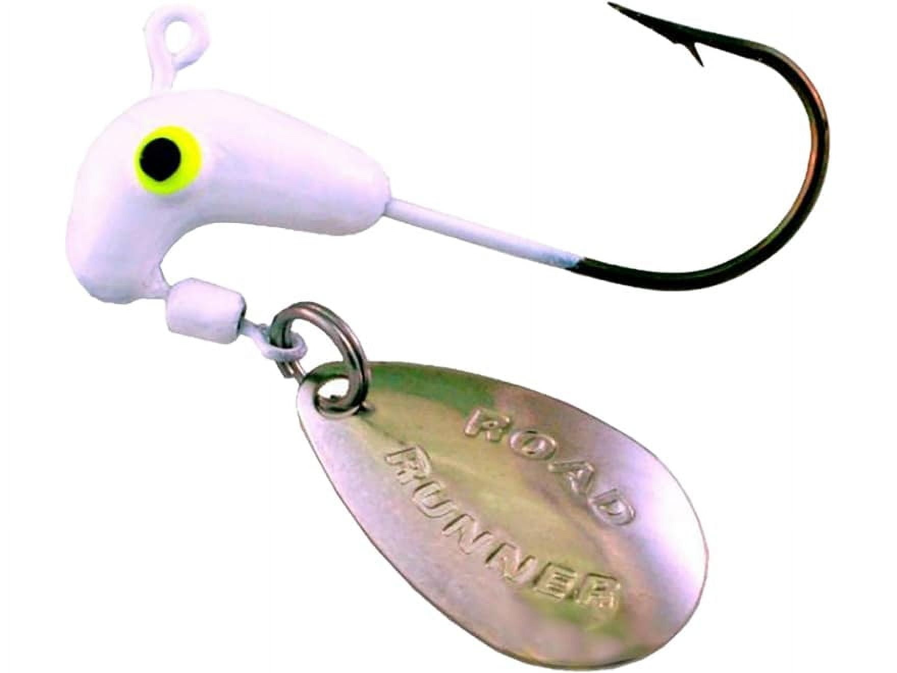 Blakemore Road Runner, 1/16-ounce, White, Underspin Fishing jig.