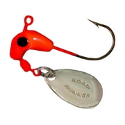Blakemore Road Runner Fishing Jig, 1/8-Ounce, Fluorescent Red Bait, Underspin