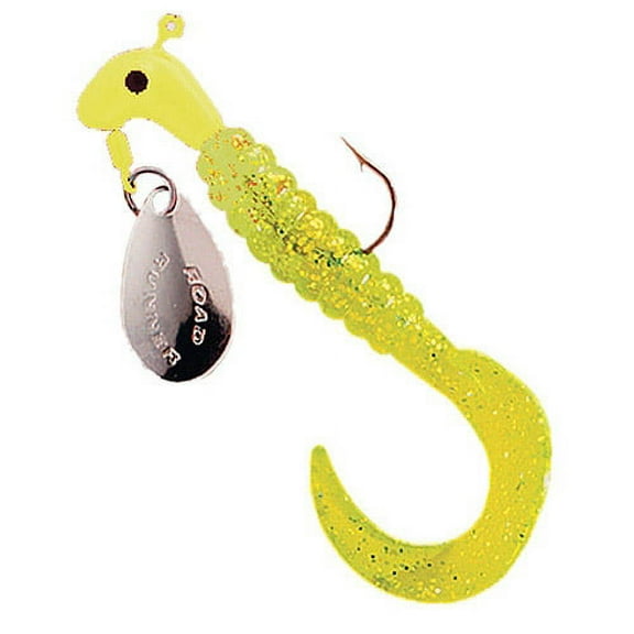 "Blakemore Road Runner Curly Tail, 1/8 oz, Fluorescent Red/Chartreuse, 12pk"