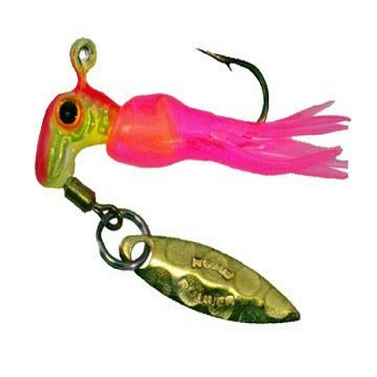 Blakemore Road Runner Natural Science Rigged Crappie Jigs, Frog Flow, 1/16  Oz., 2 Count