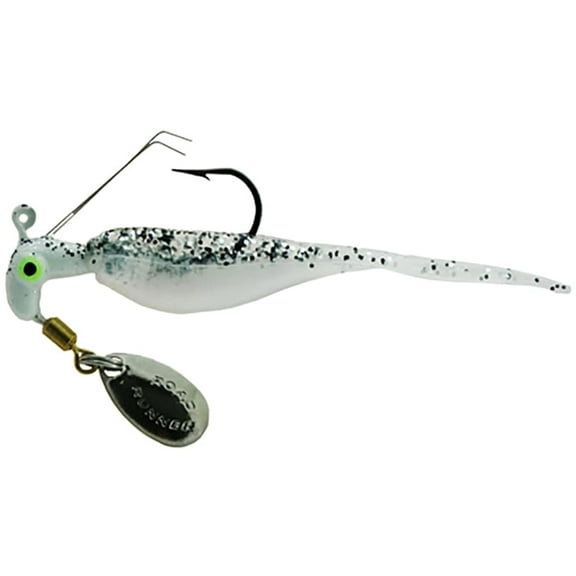 Road Runner Slab Runner Weedless Underspin with Baby Shad Jig Crystal 1/8 oz