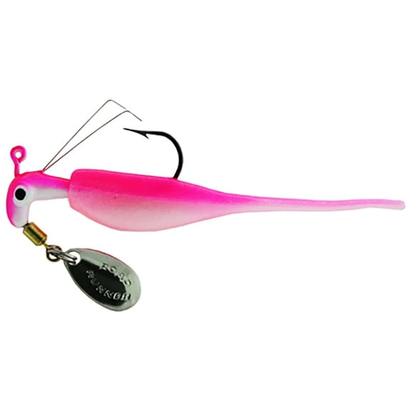 Road Runner Slab Runner Weedless Underspin with Baby Shad Jig Pink Pearl 1/8 oz