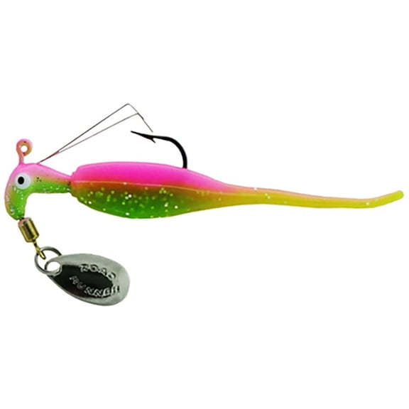Road Runner Slab Runner Weedless Underspin with Baby Shad Jig Electric Chicken 1/8 oz