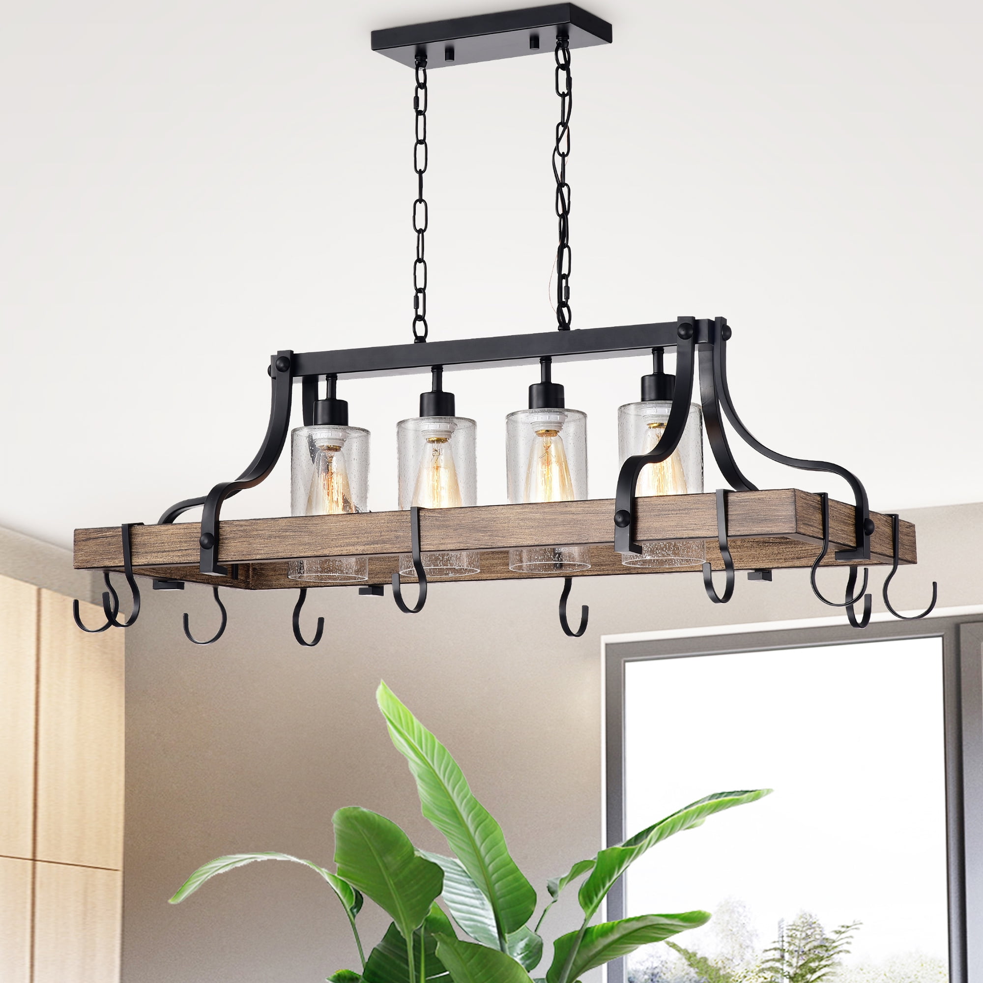 LUOLAX Gold Globe Pendant Lights With Gradient Tan Glass Shade 3 Lights Dinging Table Hanging Lamp Adjustable Chandelier E26 Modern Ceiling Light Fixtures For Kitchen Bars Restaurant Loft