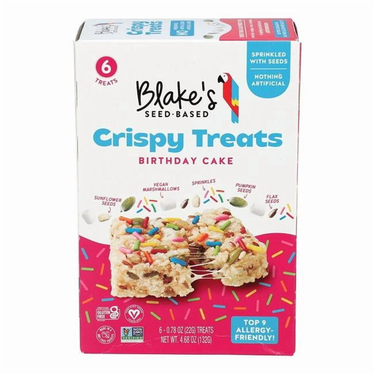 Blakes Seed Base 388309 Birthday Cake Rice Crispy Treats, 4.68 oz - Pack of 6