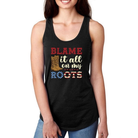 Blame It All On My Roots! Racerback Tank Women -Smartprints Designs, Female x-Large
