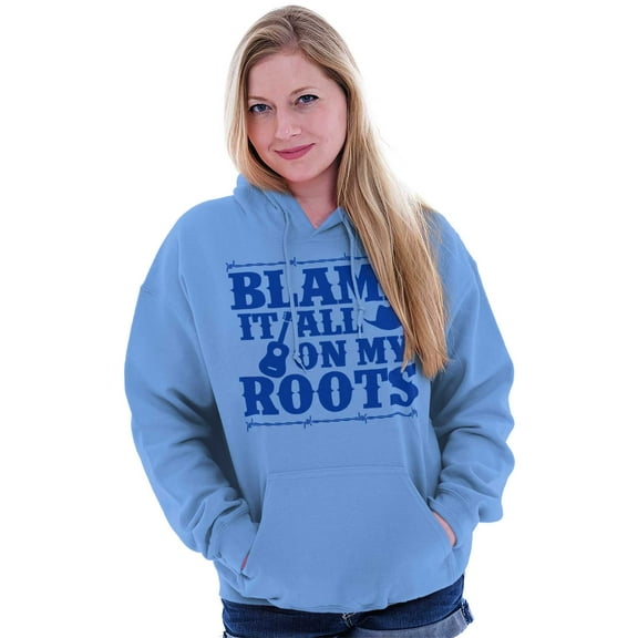 Blame It On My Roots Country Music Hoodie Sweatshirt Women Men Brisco Brands M