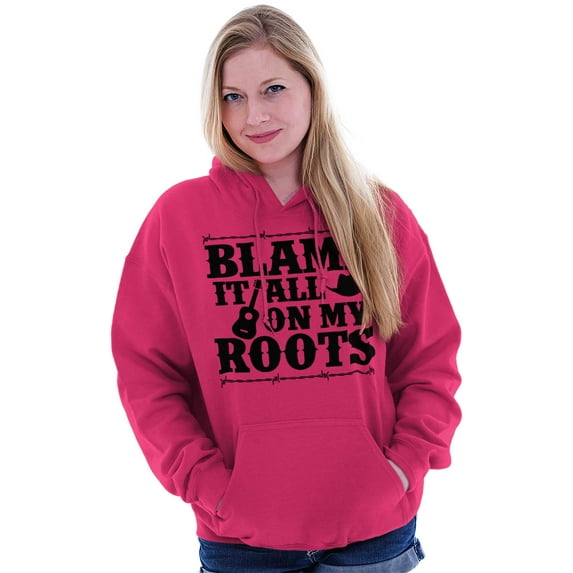 Blame It On My Roots Country Music Hoodie Sweatshirt Women Men Brisco Brands M