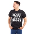 thumbnail image 1 of Blame It On My Roots Country Music Men's Graphic T Shirt Tees Brisco Brands X, 1 of 6