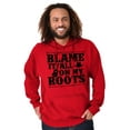 thumbnail image 1 of Blame It On My Roots Country Music Unisex Plus Fleece Graphic Hoodie Brisco Brands 2X, 1 of 5