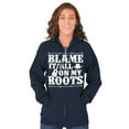 thumbnail image 1 of Blame It On My Roots Country Music Zip Up Hoodie Men's Women's Brisco Brands S, 1 of 6