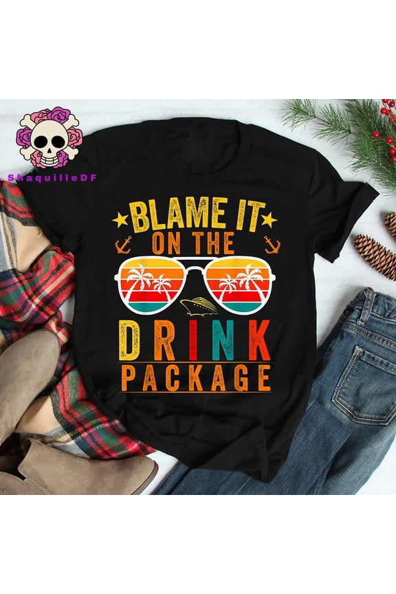 Blame It On The Cruise Package Cruise Cruising Matching T-Shirt, Family Trip, Cruise Shirts, Family Cruise Shirts, Family Vacation