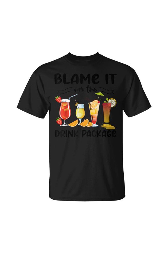 Blame It On The Cruise Package Funny Cruising Matching Vacation Unisex T-Shirt, for men & women, up to size 5XL