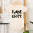 thumbnail image 1 of Blame It All On My Roots Baby Onesie, Vintage Western Kids Shirt, Distressed Kids T-Shirt, Wild West Baby Shower Gift Cute Baby Onesie, BABY BODYSUIT LAT 4424, 1 of 3