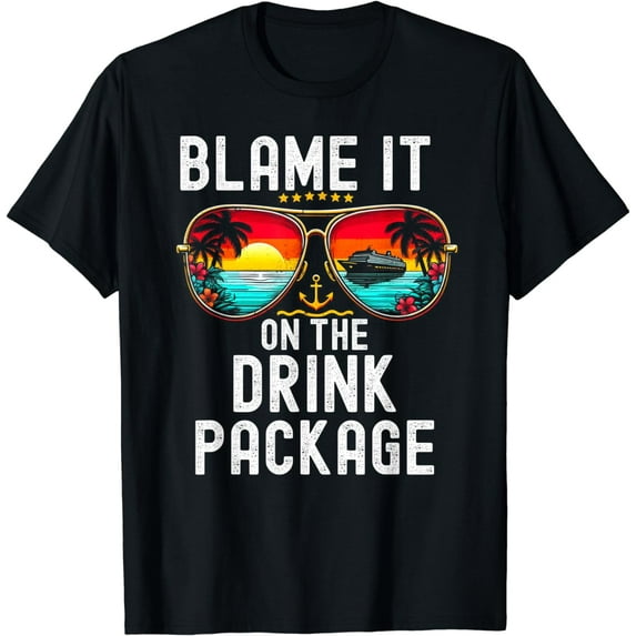 Blame it on The Cruise Matching Vacation 2024 Sunglasses T-Shirt