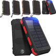 Blamsy Solar Power Bank, 20000mAh Solar Portable Charger, Solar Powered